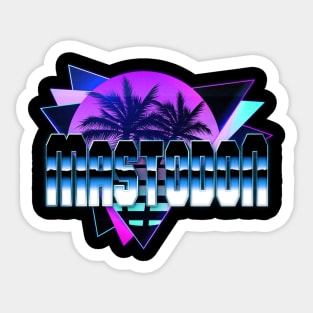 Rainbow Mastodon Graphic Proud Name 70s 80s 90s Styles Sticker